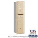 Maximum Height Recessed Mounted Mailbox with 6 Compartments and 2 Parcel Lockers