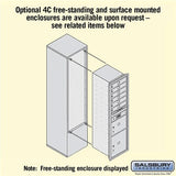 Maximum Height Recessed Mounted Parcel Locker with 6 Compartments - Bronze Rear Loading