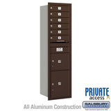 Maximum Height Recessed Mounted 4C Horizontal Mailbox with 6 Doors and 2 Parcel Lockers - Rear Loading