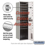 Salsbury Recessed Mounted 4C Horizontal Mailbox, Maximum Height, Single Column, 9 MB1 Doors + 1 PL4.5 Parcel Locker, Custom Color, Front Loading, Private Access