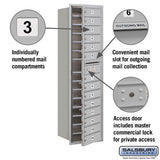 Maximum Height Recessed Mounted 4C Horizontal Mailbox with 14 Doors - Private Access