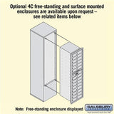 Maximum Height Recessed Mounted 4C Horizontal Mailbox with 14 Doors - Private Access
