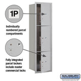 Maximum Height Recessed Mounted Parcel Locker with 3 Compartments - Front Loading