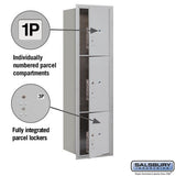 Maximum Height Recessed Mounted Parcel Locker with 8 Compartments - Sandstone Finish
