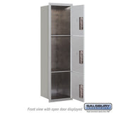 Maximum Height Recessed Mounted Parcel Locker with 8 Compartments - Sandstone Finish