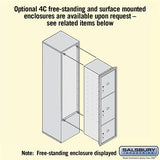 Maximum Height Recessed Mounted 4C Horizontal Parcel Locker with 3 Compartments - Black - USPS Approved