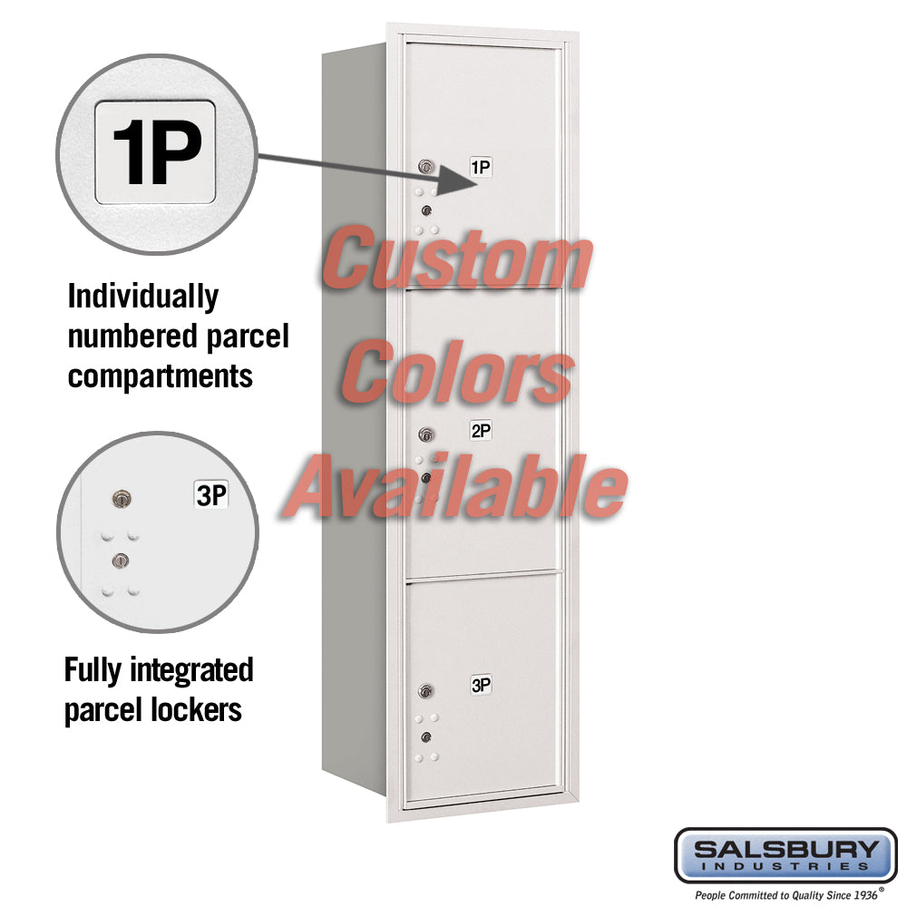 Recessed Mounted 4C Parcel Locker - Rear Loading - USPS Approved