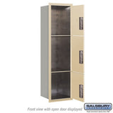 Maximum Height Recessed Mounted 4C Horizontal Parcel Locker with 3 Parcel Lockers - Front Loading