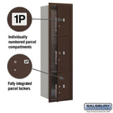 Maximum Height Recessed Mounted 4C Horizontal Parcel Locker with USPS Access - Bronze