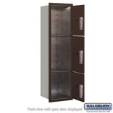 Maximum Height Recessed Mounted 4C Horizontal Parcel Locker with USPS Access - Bronze