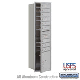Maximum Height Recessed Mounted 4C Horizontal Mailbox with 9 Doors and Parcel Locker