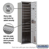 Maximum Height Recessed Mounted 4C Horizontal Mailbox with 9 Doors and Parcel Locker