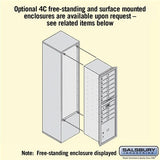 Maximum Height Recessed Mounted 4C Horizontal Mailbox with 9 Doors and Parcel Locker