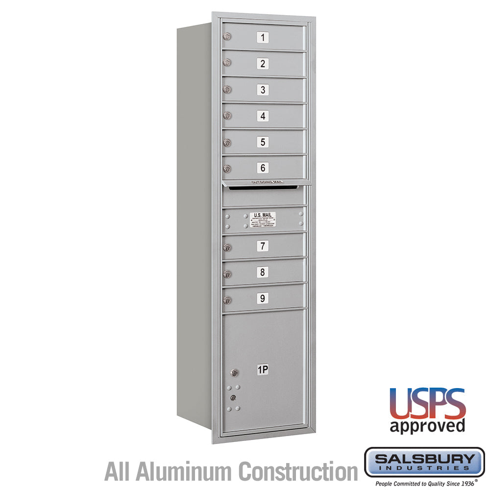 Maximum Height Recessed Mounted Mailbox with Parcel Locker - Rear Loading
