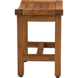 Patented 18 in. Sumba Lotus Teak Shower Bench - Super Arbor