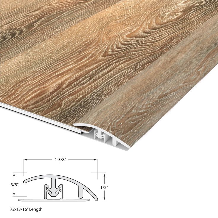 CALI Mute Step Dockwood Oak 0.56-in T x 1.37-in W x 72-in L Vinyl Reducer