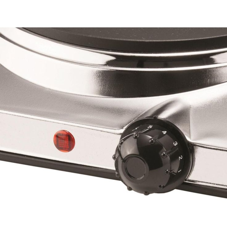 1440W 2-Burner 7.5 in. Silver Electric Hot Plate