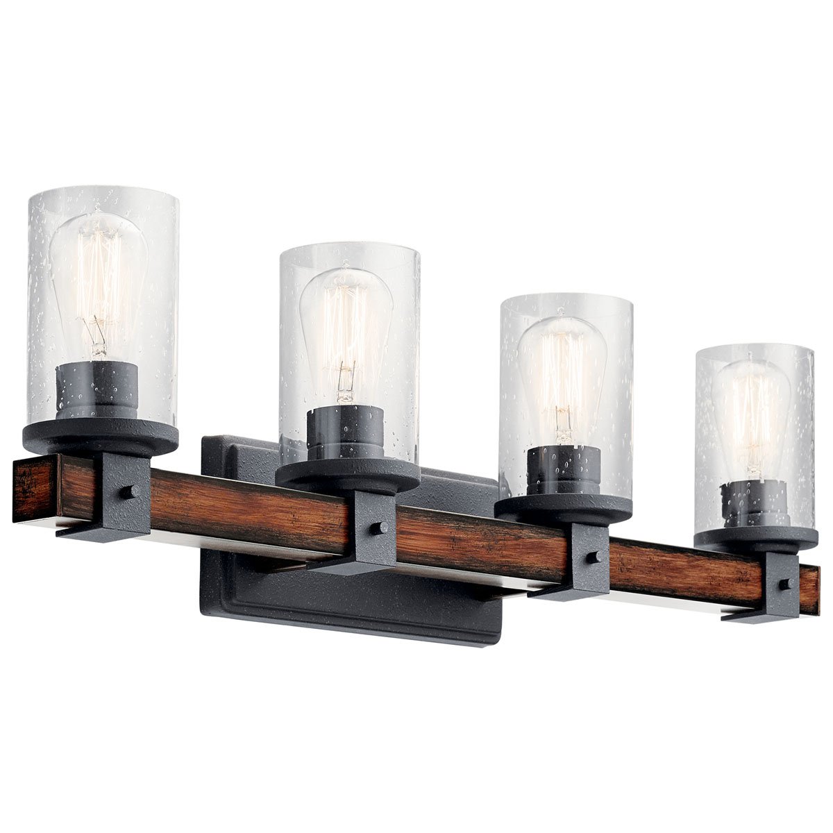 Kichler Barrington 4-Light Distressed Black Vanity Light, 29.5 in