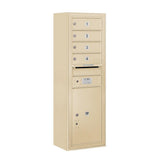 3800 Horizontal Series 4-Compartment with 1-Parcel Locker Surface Mount Mailbox - Super Arbor