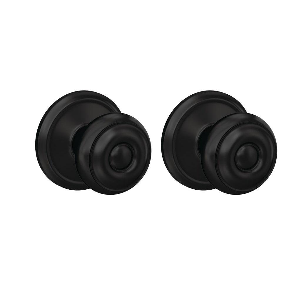 Custom Georgian Matte Black Alden Trim Dummy  Door Knob (2-pack) - Super Arbor