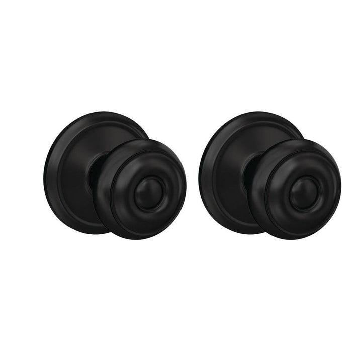 Custom Georgian Matte Black Alden Trim Dummy  Door Knob (2-pack) - Super Arbor