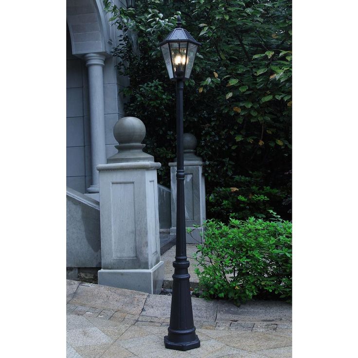 Coastal Milford 3-Light Outdoor Black Post Light