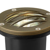 Low-Voltage 20-Watt Matte Bronze Hardy Island Grill Top Cast Brass Well Light