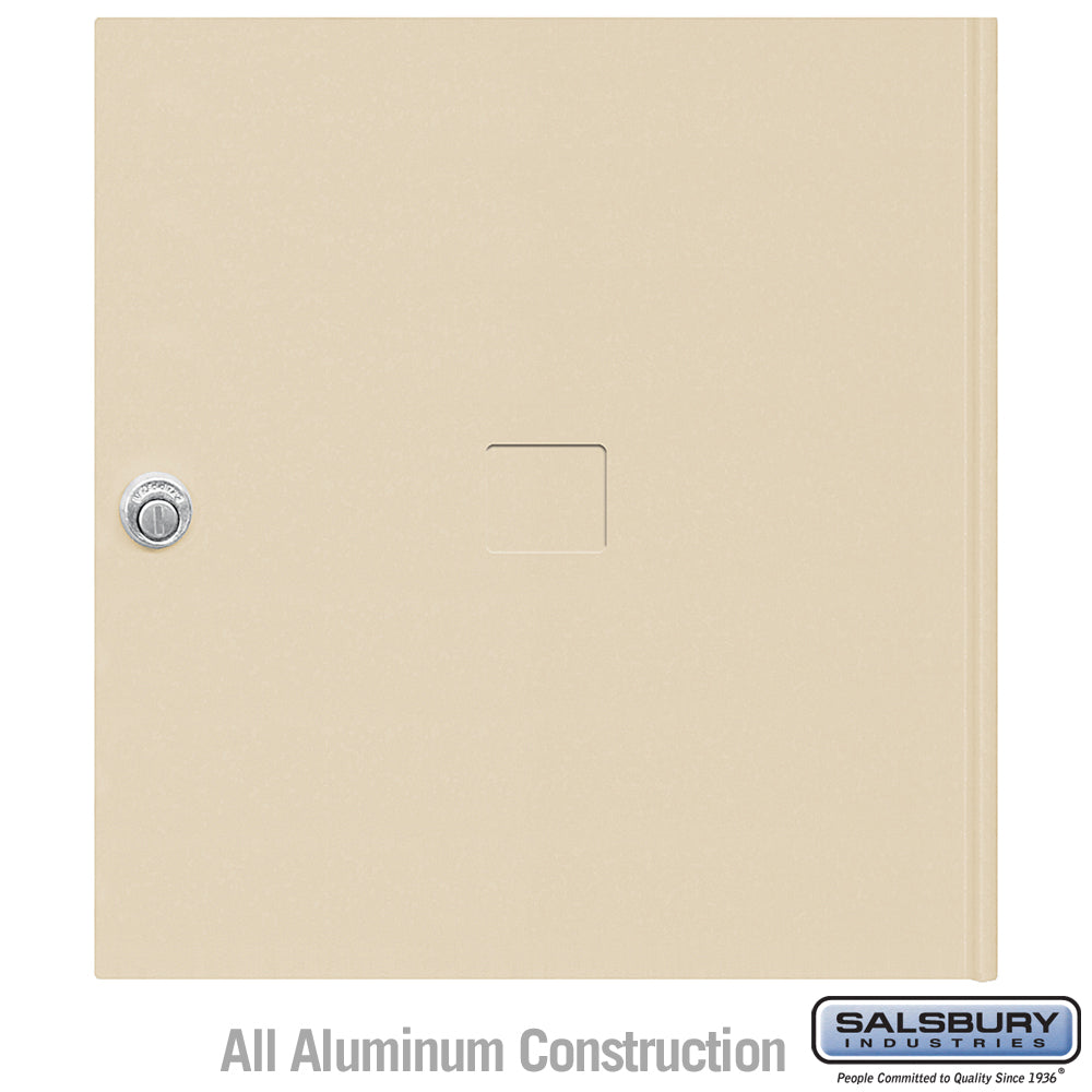 Replacement Door and Lock for Standard MB4 Size 4C Horizontal Mailbox with 3 Keys - Sandstone