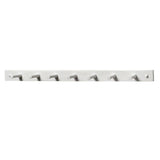 24 in. L Decorative White 7-Peg Wall Mount Wood Rack - Super Arbor