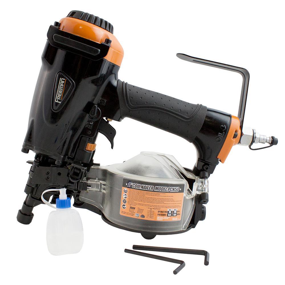 Pneumatic 15-Degree 2 in. Coil Siding Nailer - Super Arbor