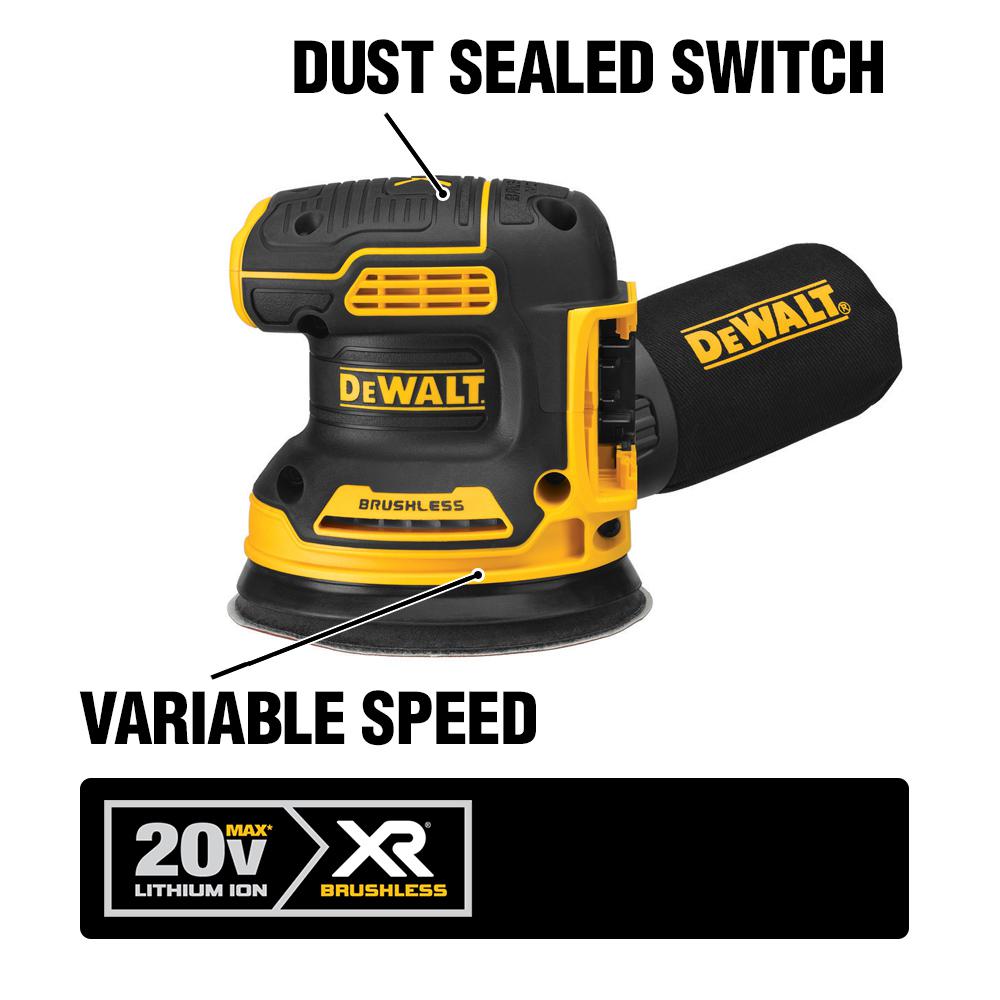 20-Volt MAX Lithium-Ion Cordless 1/4 in. Impact Driver with 20-Volt Brushless 5 in. Random Orbital Sander (Tool-Only)