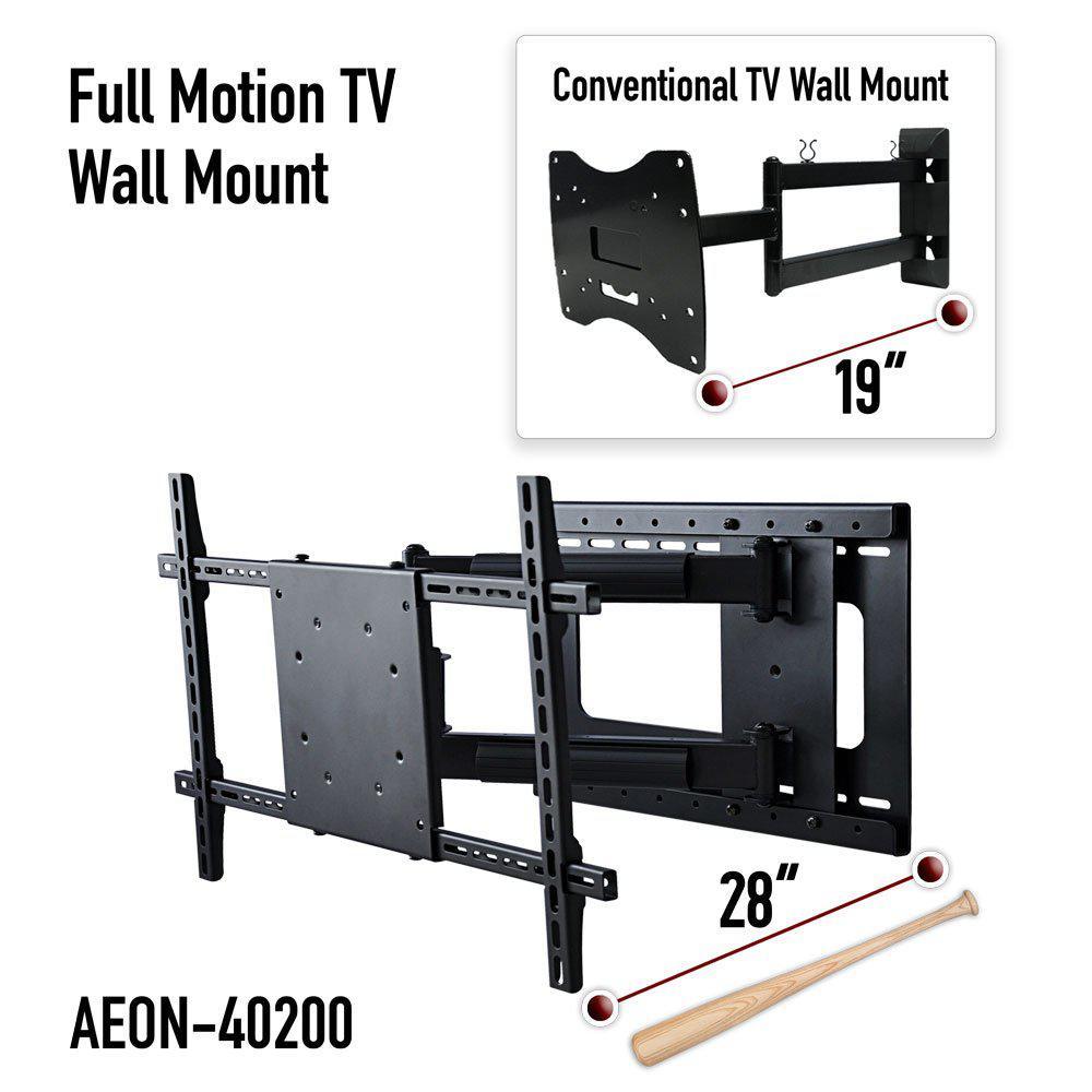 Full Motion TV Wall Mount with Included HDMI Cable, Fits 37 in. - 70 in. TV and VESA Compatible 600 mm x 400 mm - Super Arbor