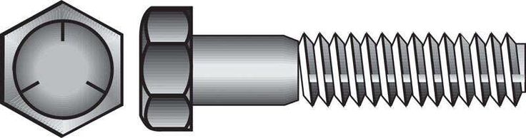 Hillman 1/2 in. Diameter x 8 in. Length Heat-Treated Zinc Steel Hex Head Cap Screw, 25-Pack