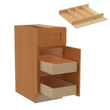 Home Decorators Collection Newport 15 in. W x 24 in. D x 34.5 in. H Assembled Plywood Base Kitchen Cabinet in Cinnamon with 2ROT Utility RH
