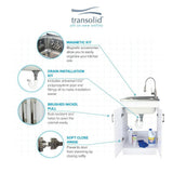 All-in-One 23.6 in. x 19.7 in. x 34.6 in. Particle Board Utility Sink and Cabinet with Faucet and Accessory Kit - Super Arbor