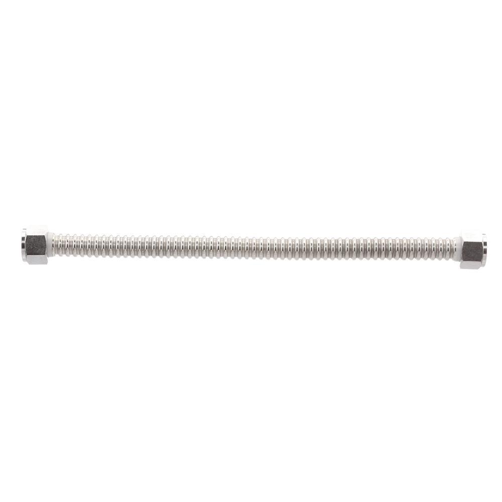 15 in. x 3/4 in. FIP x 3/4 in. FIP Corrugated Stainless Steel Water Supply Connector - Super Arbor