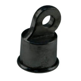 Everbilt 1-3/8 in. Chain Link Fence Black Aluminum Rail End