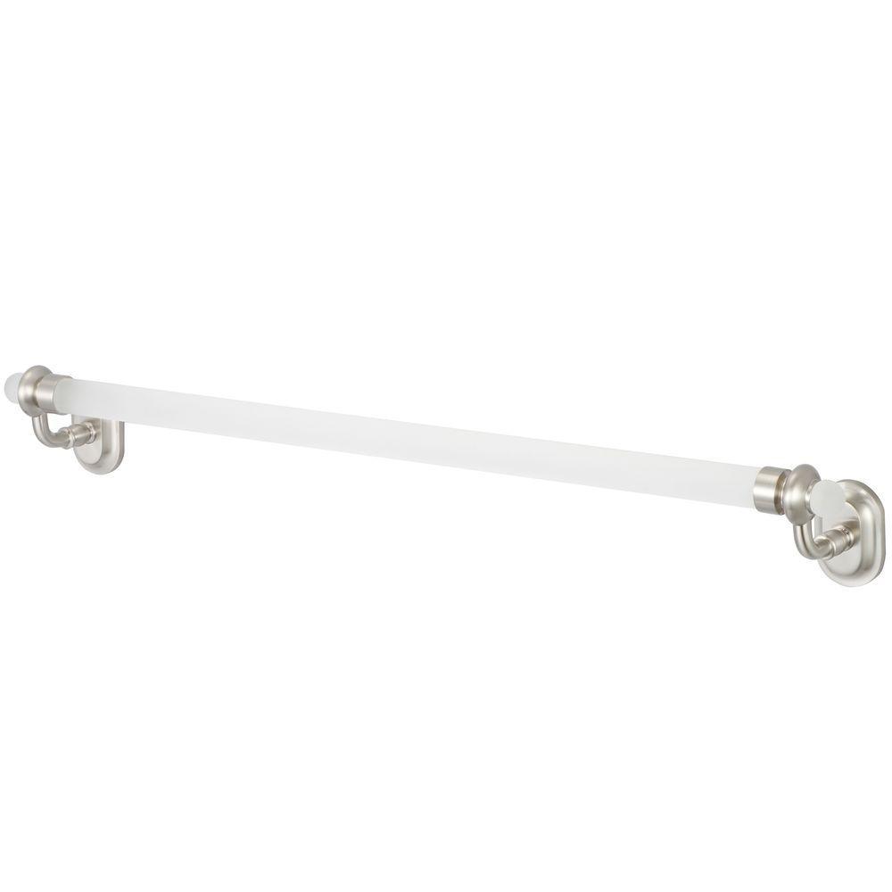 Glass Series 24 in. Towel Bar in Polished Nickel PVD - Super Arbor