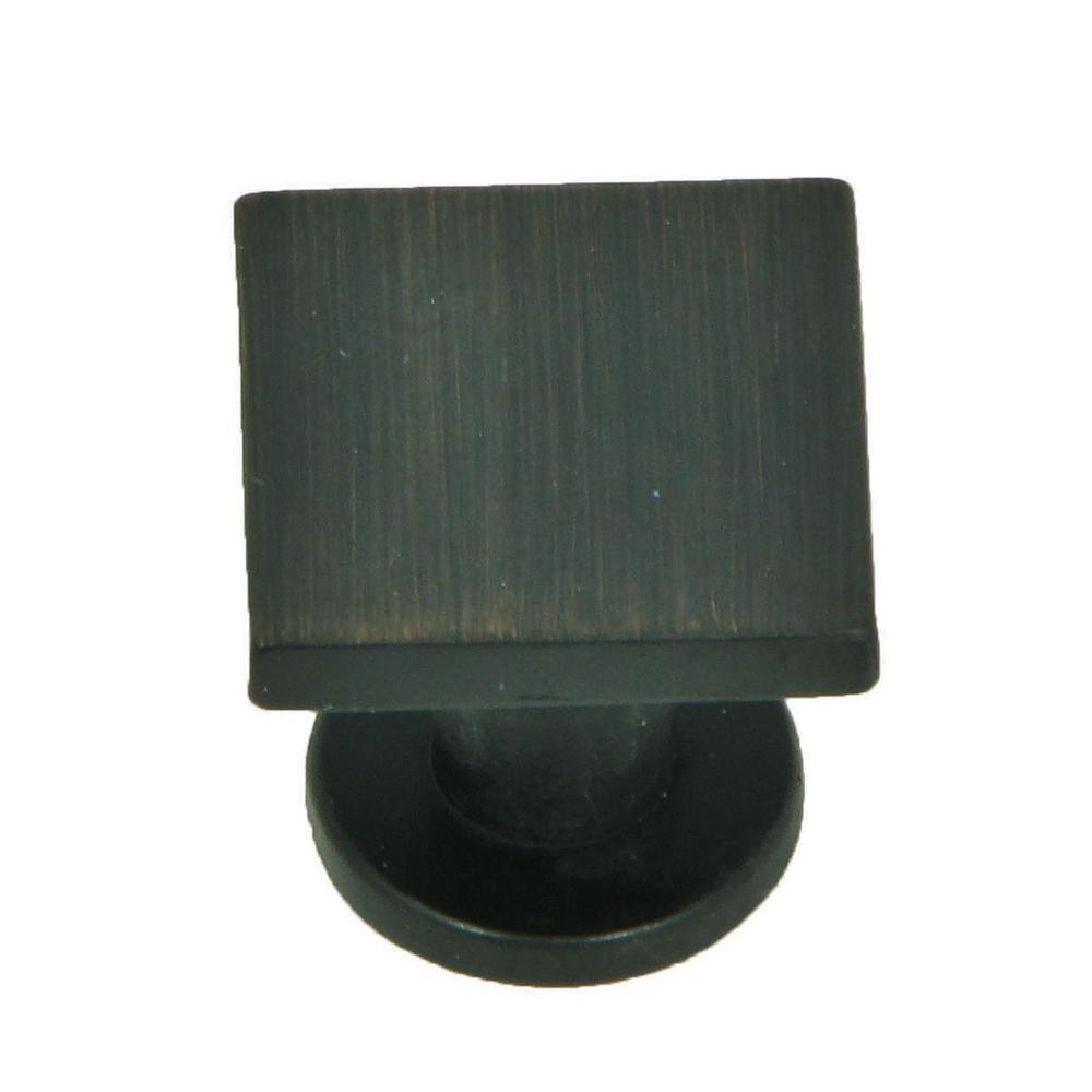SoHo 1 in. Matte Black Square Cabinet Knob (10-Pack) - Super Arbor