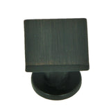 SoHo 1 in. Matte Black Square Cabinet Knob (10-Pack) - Super Arbor