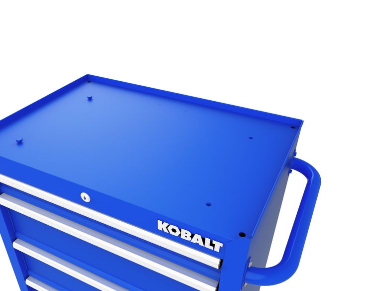Kobalt 26.7-in W x 33-in H 4-Drawer Steel Rolling Tool Cabinet (Blue)