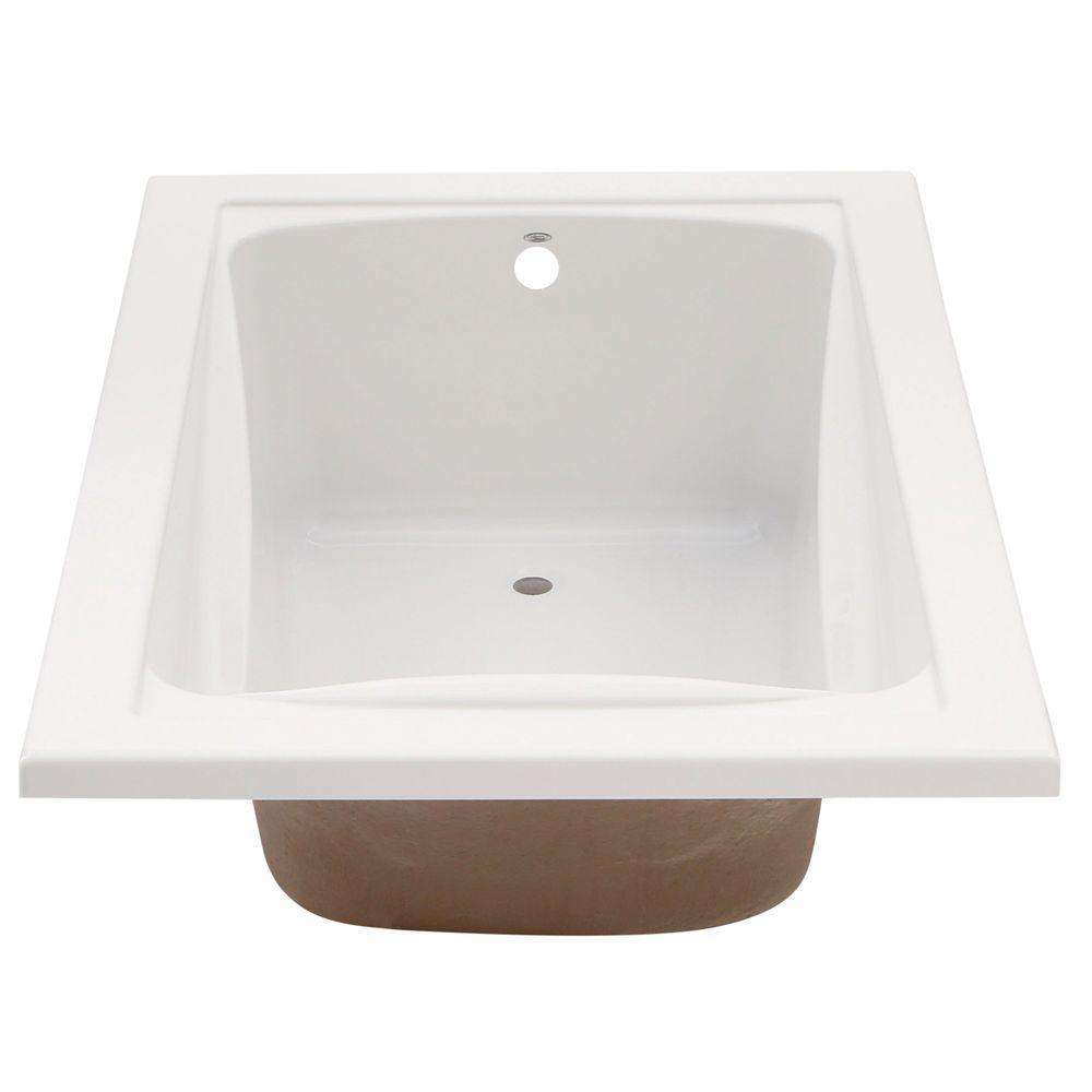 Green Tea 5 ft. x 42 in. Reversible Drain Soaking Bathtub in White - Super Arbor
