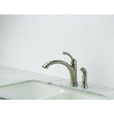 Delta Lewiston Stainless 1-Handle Deck-Mount High-Arc Handle Kitchen Faucet (Deck Plate Included)