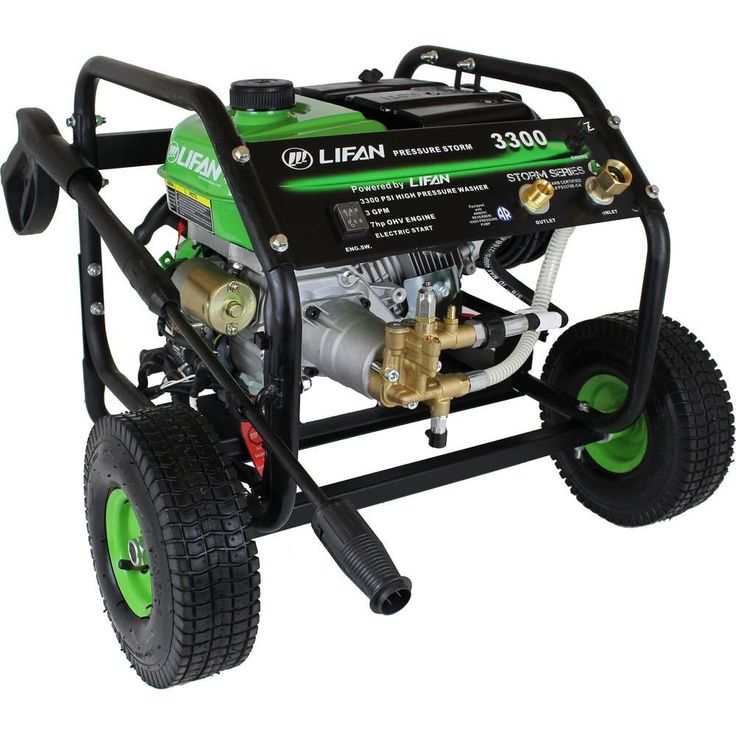 LIFAN Pressure Storm Series 3,300 psi 2.5 GPM AR Axial Cam Pump Recoil Start Gas Pressure Washer with Panel Mounted Controls