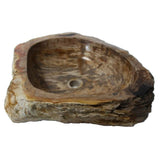 Eden Bath Natural Stone Mid-Sized Vessel Sink in Petrified Wood