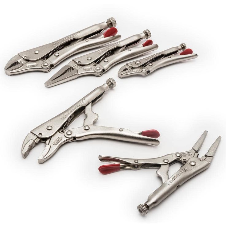 Crescent Mixed Locking Plier Set with Wire Cutter and Hex Ready Adjusting Screw (5-Piece)