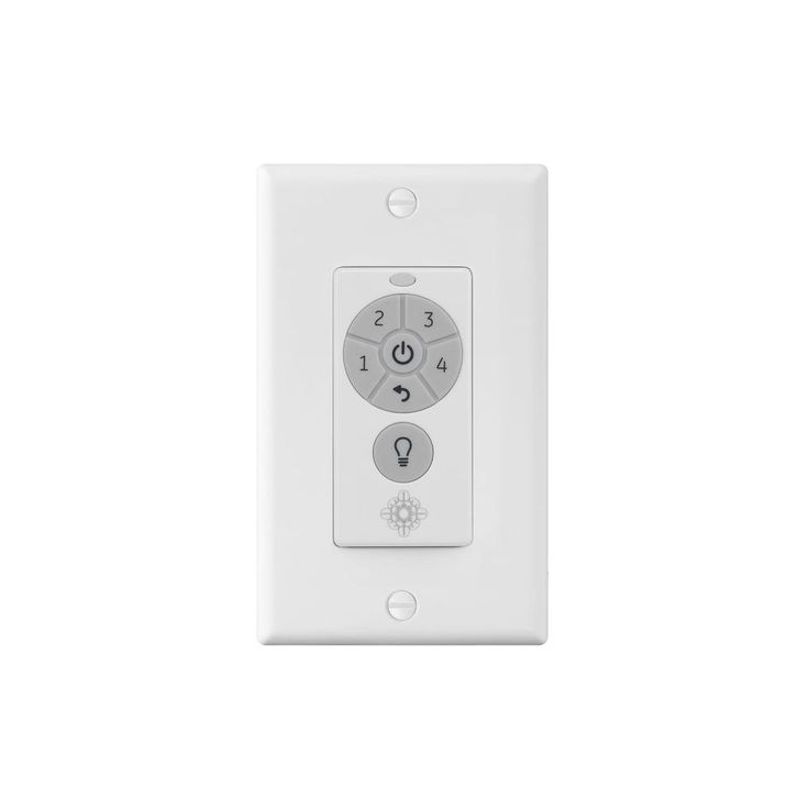 4-Speed White Wall Mount Ceiling Fan Wall Switch