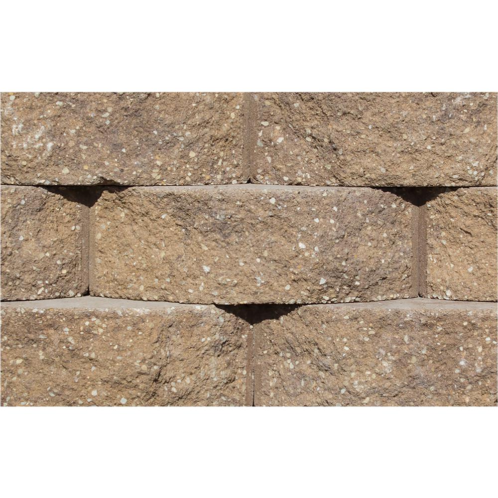 Rockwood Retaining Walls Cottage Stone 4 in. H x 12 in. W x 8.5 in. D Charcoal Concrete Garden Wall Block (96-Pieces/31.68 sq. ft./Pack)