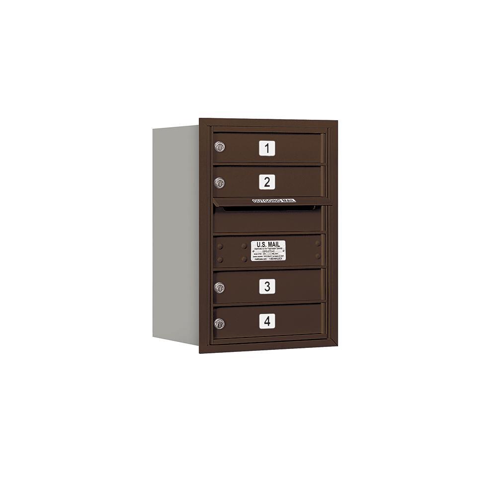 3700 Horizontal Series 4-Compartment Recessed Mount Mailbox - Super Arbor