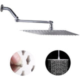 3-Spray Patterns 12 in. Wall Mount Rainfall Fixed Shower Head with Solid Brass  Adjustable Extension Arm in Chrome - Super Arbor